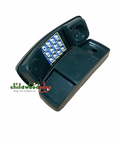 Kids green toy telephone - green,