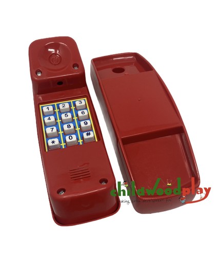 Kids red toy telephone - red, outdoor
