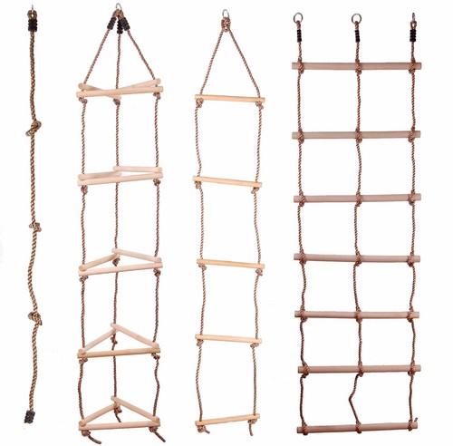 Kids wooden rope ladder - wooden,