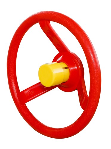 Steering wheel red - red, solid